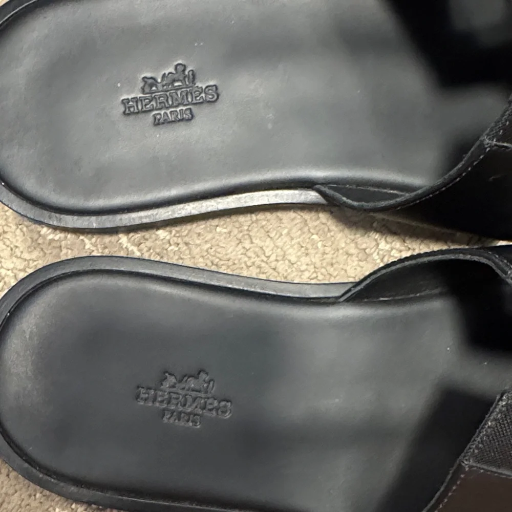 Hermes Black Slide Sandals - Picture 2 of 7